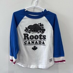 ⭐️3/30⭐️ Roots Canada Kids Blue and White Cabin Shirt